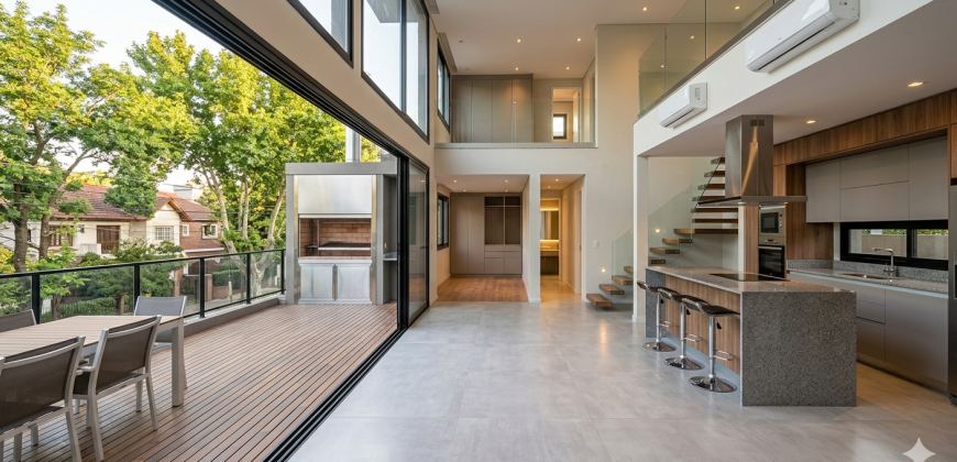 Dúplex Moderno con Balcón Terraza y Parrilla