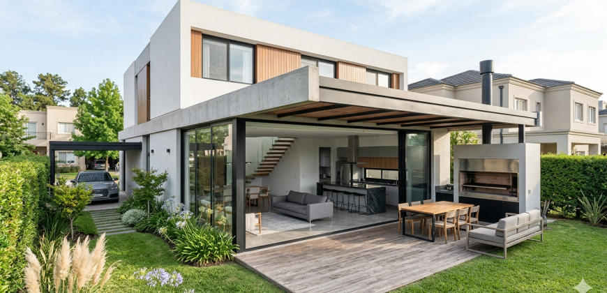 Casa Minimalista en Alquiler con Galería y Parrilla